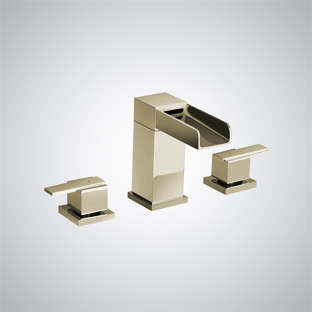 Fontana Oggiono Champagne Waterfall Contemporary Basin Faucet