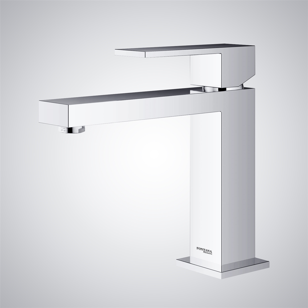 Fontana Caspe Chrome Single Handle Deck Mounted Basin Faucet