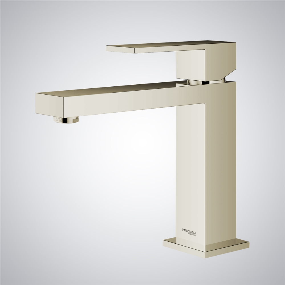 Fontana Caspe Champagne Single Handle Deck Mounted Basin Faucet