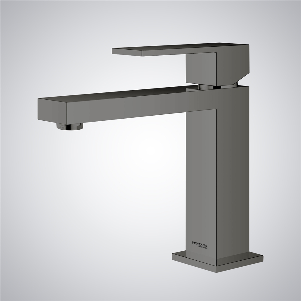 Fontana Caspe Gun Metal Gray Single Handle Deck Mounted Basin Faucet
