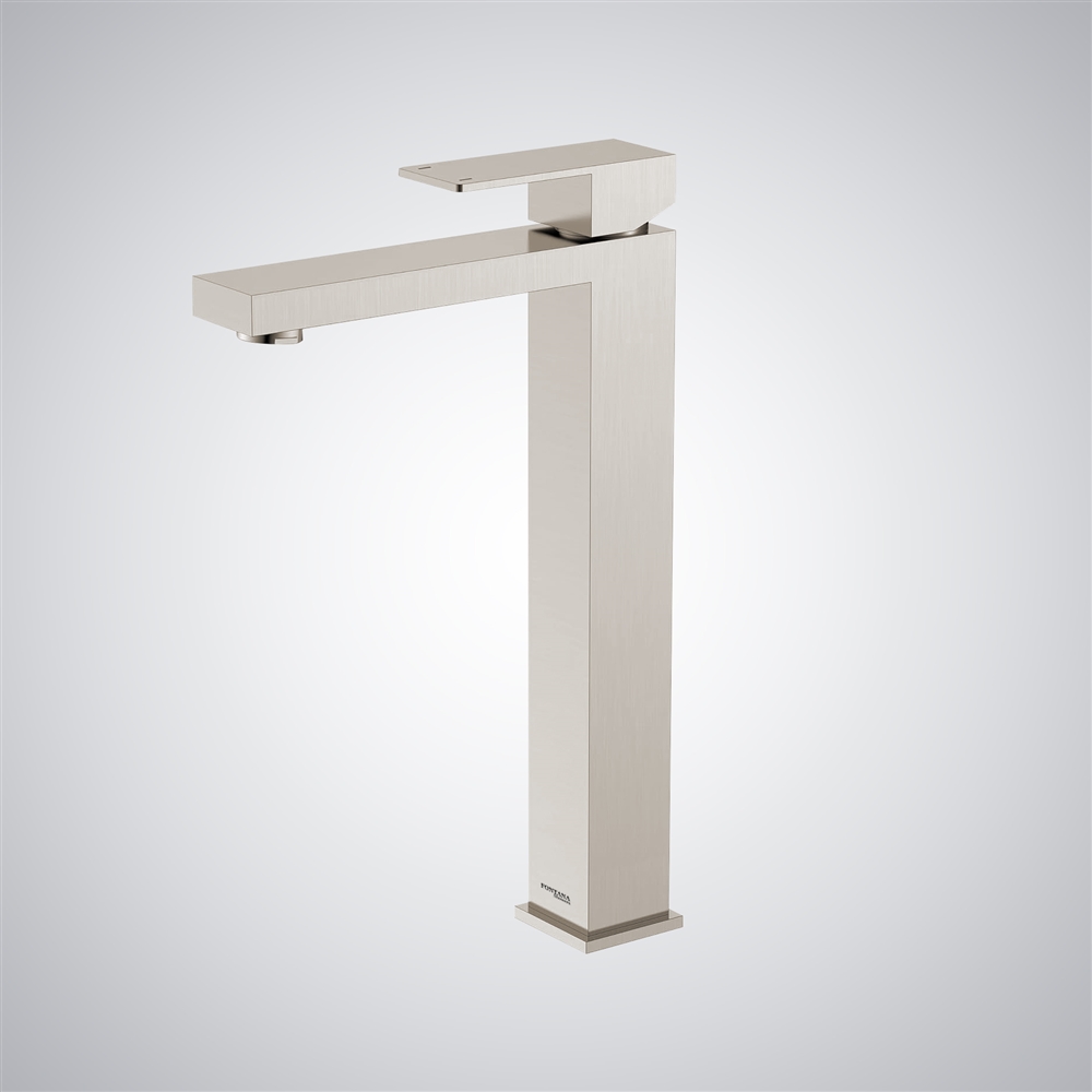 Fontana Fuente Brushed Nickel Deck Mounted High Basin Faucet