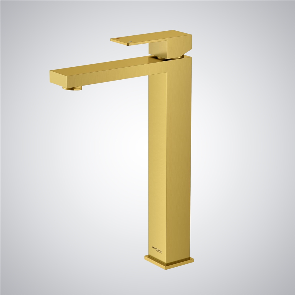 Fontana Fuente Gold Deck Mounted High Basin Faucet
