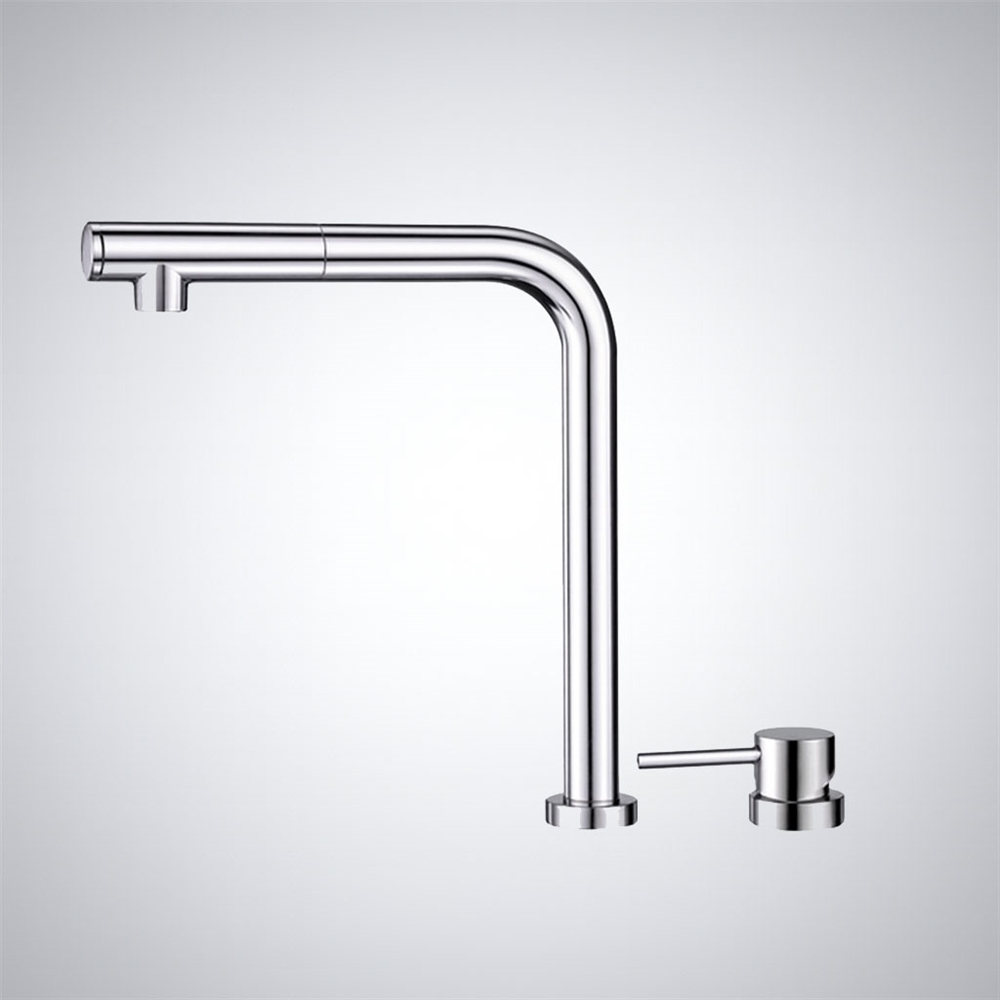 Fontana Cortona Chrome Hot And Cold Pull-Out Kitchen Faucet