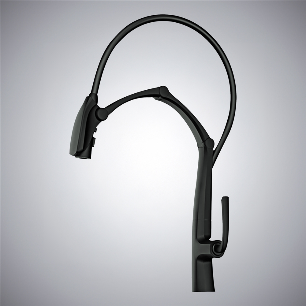 Fontana Mota Gun Metal Gray Sensor Pull-Out Kitchen Single Handle Faucet