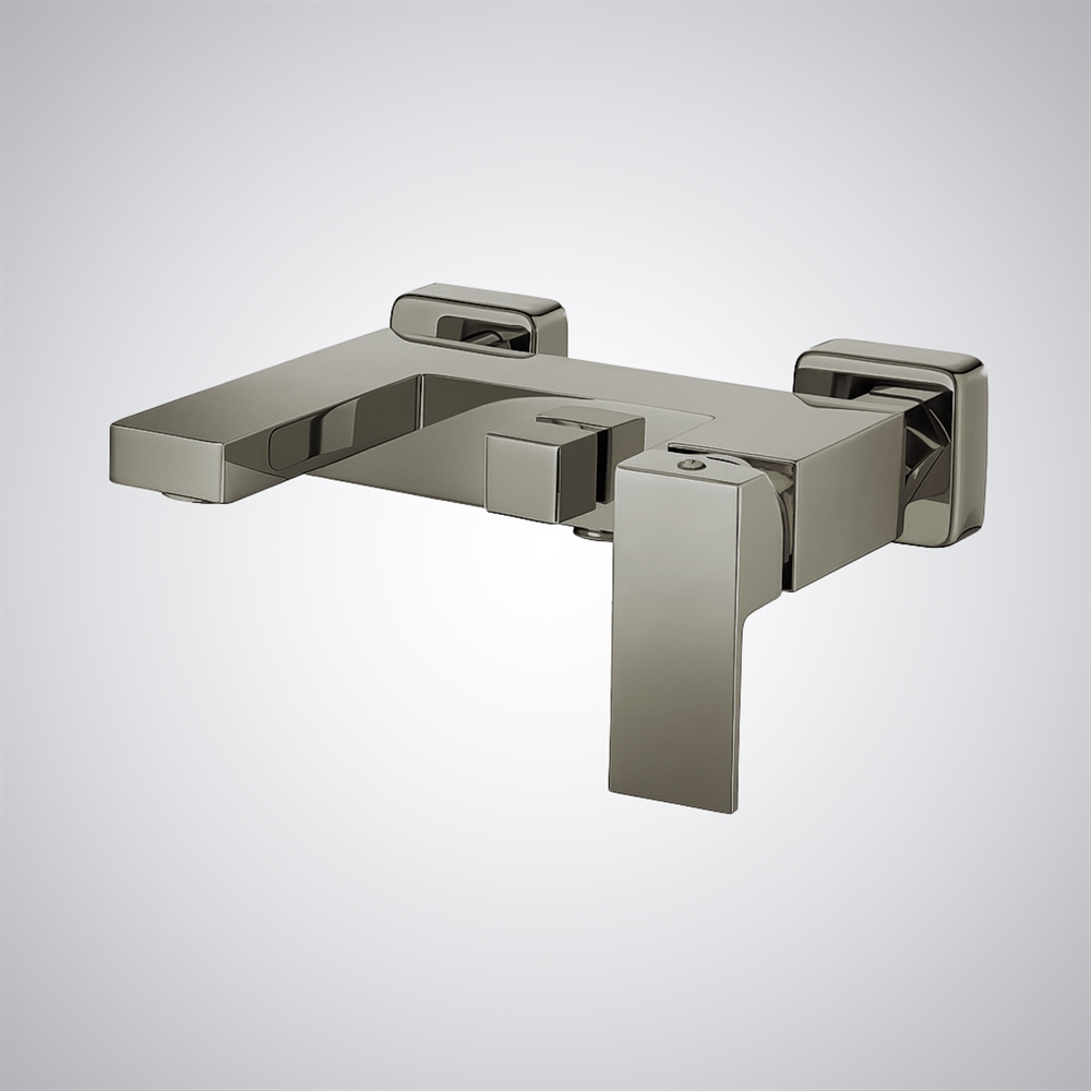 Fontana Portoferraio Gun Metal Gray Wall Mounted Bathtub Faucet Brass