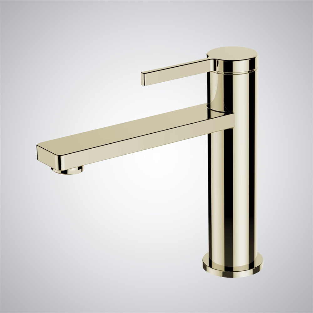 Fontana Termoli Champagne Brass Deck Mounted Luxury Basin Faucet
