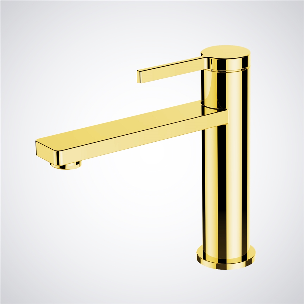 Fontana Termoli Gold Deck Mounted Single Handle Basin Faucet