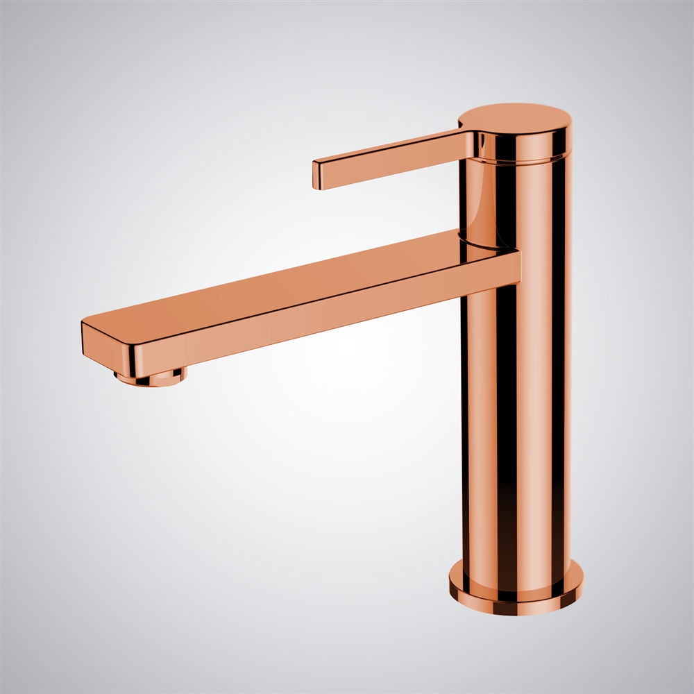 Fontana Termoli Rose Gold Contemporary Luxury Basin Faucet