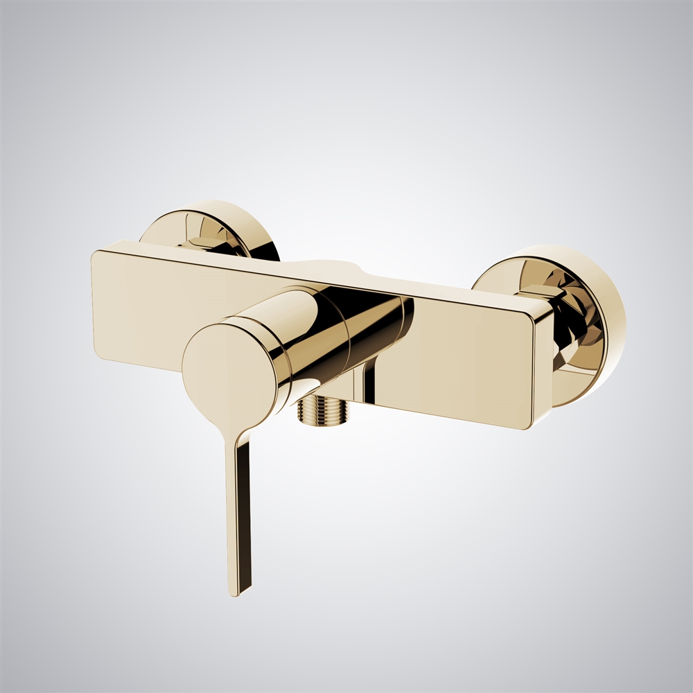 Fontana Lainate Champagne Wall Mounted Luxury Brass Shower Faucet