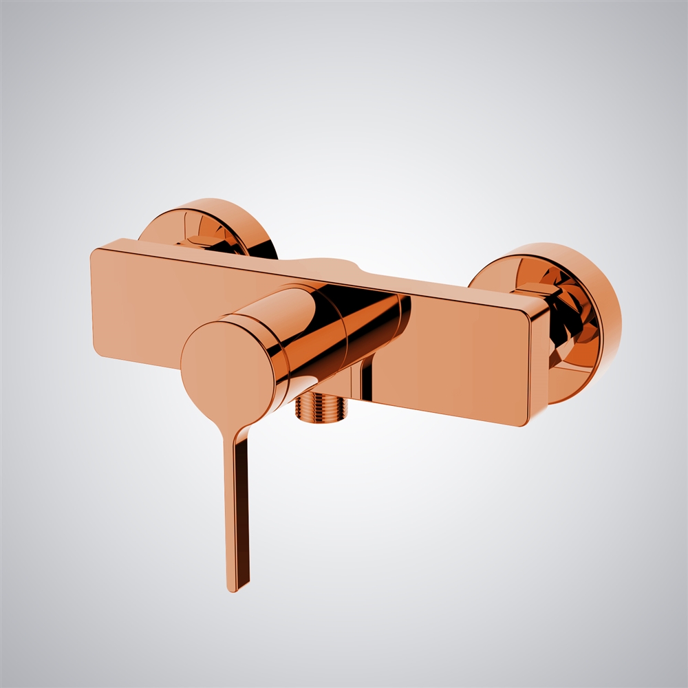 Fontana Lainate Rose Gold Luxury Shower Faucet Wall Mounted