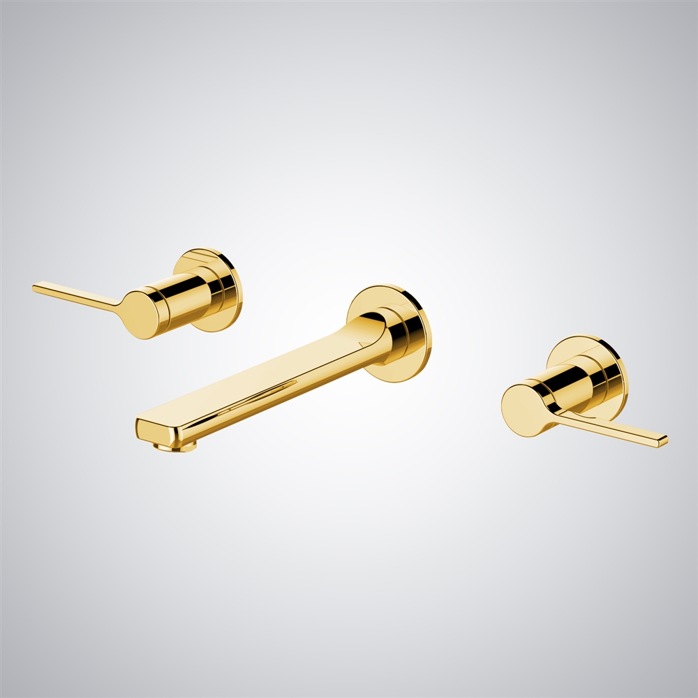 Fontana Nichelino Gold Luxury Dual Handles Basin Faucet