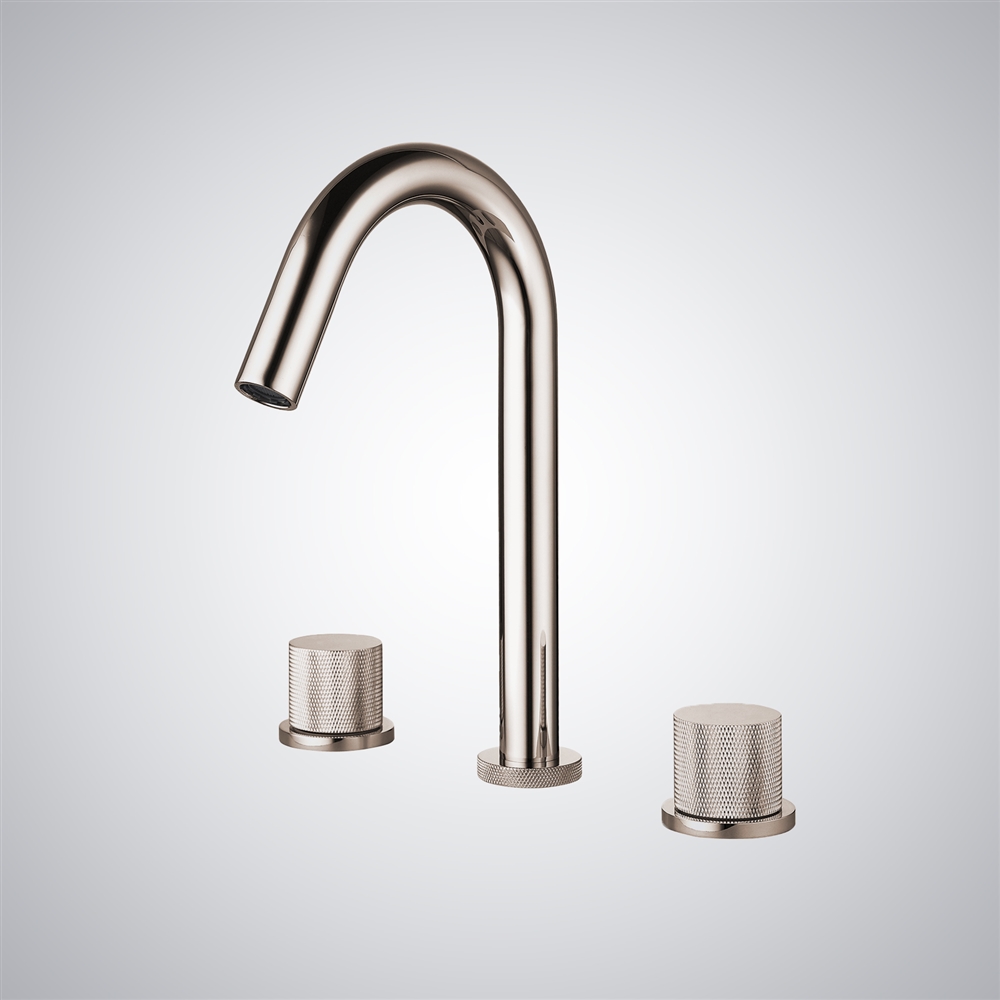 Fontana Gizzeria Brushed Nickel Luxury Two Handles Basin Faucet