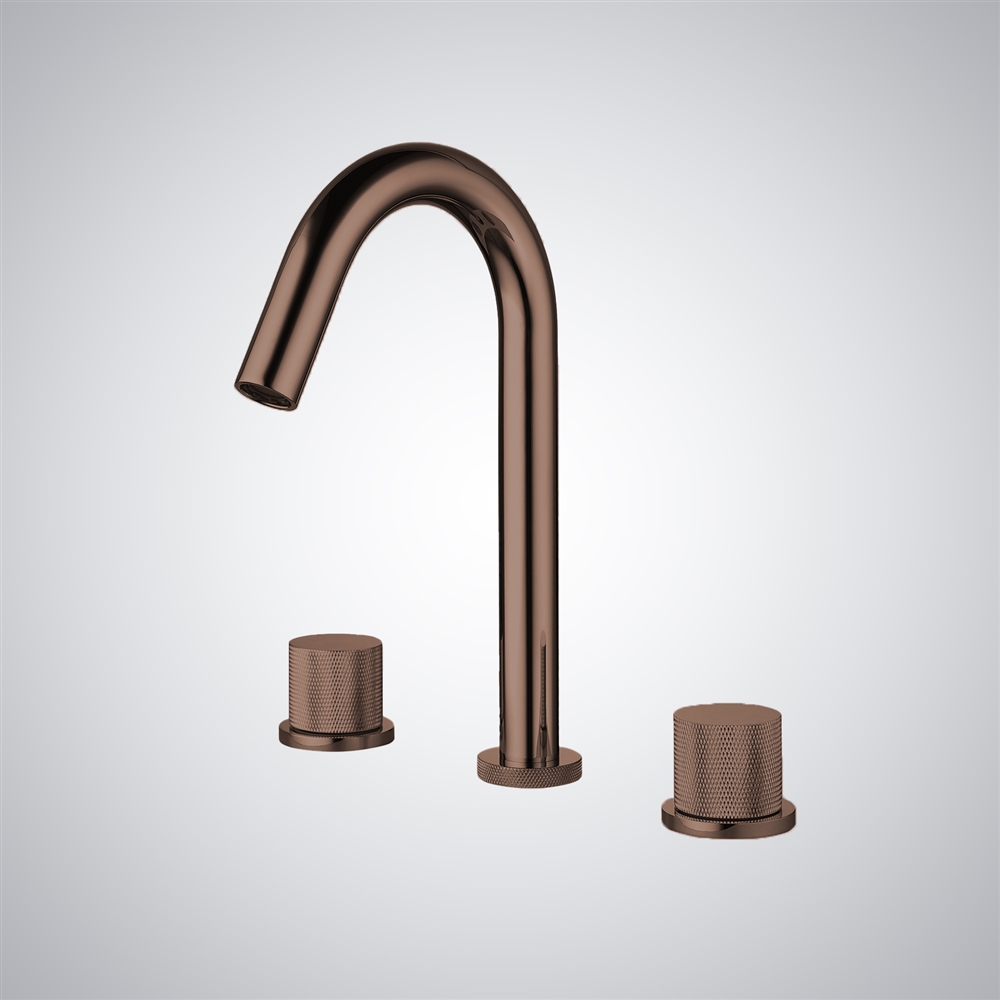Fontana Gizzeria Oil Rubbed Bronze Brass Two Handles Basin Faucet Deck-Mounted