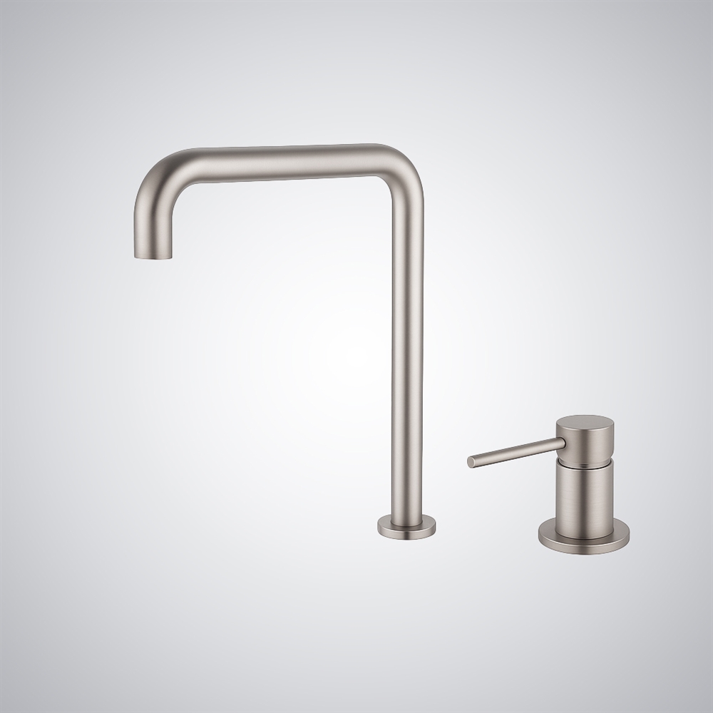 Fontana Cetraro Brushed Nickel Deck-Mounted Basin Faucet