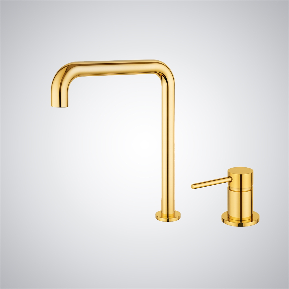 Fontana Cetraro Gold Single Handle Deck-Mounted Basin Faucet