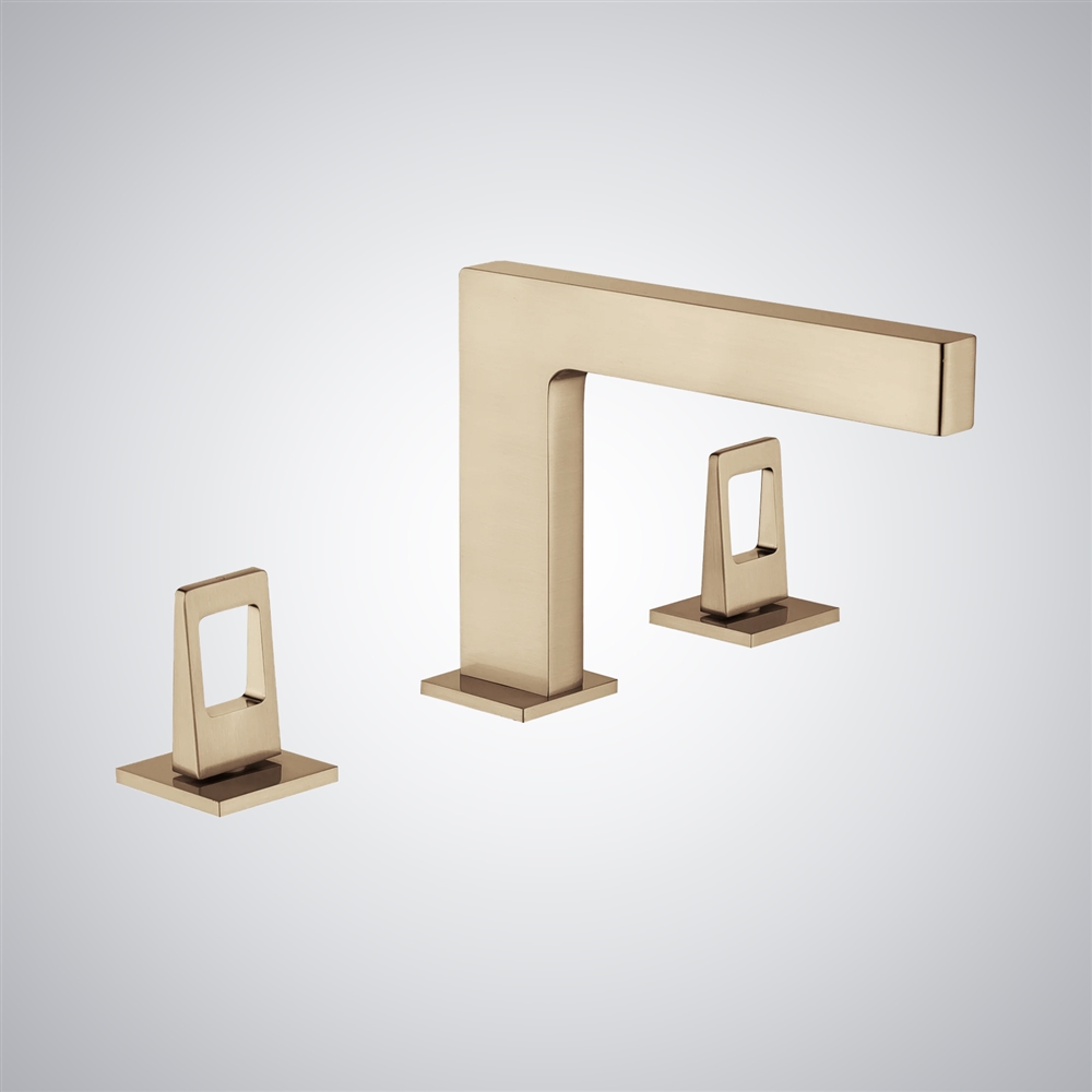 Fontana Chieri Champagne Contemporary Dual Handles Basin Faucet