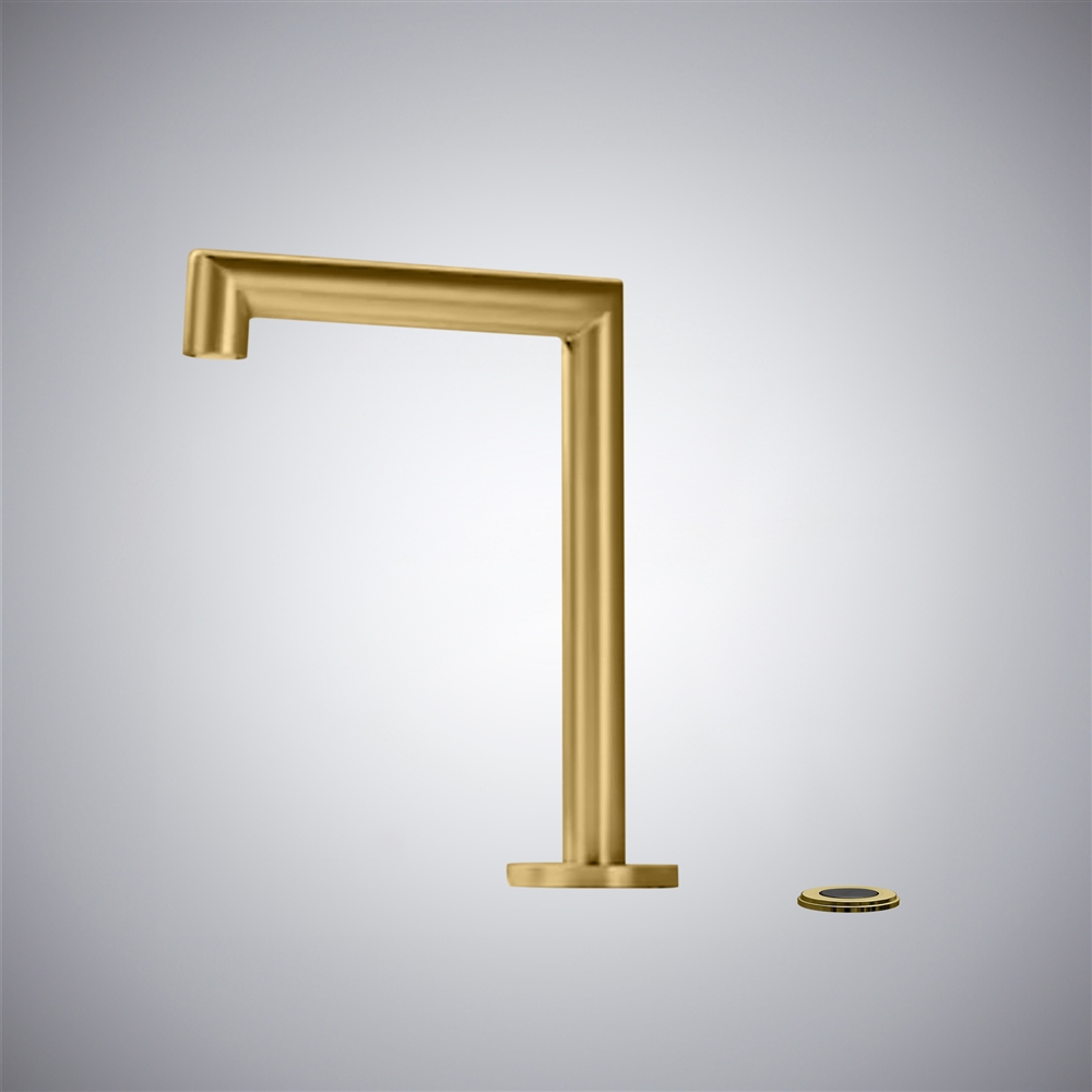 Fontana Mormanno Brushed Gold Hot And Cold Touchless Faucet