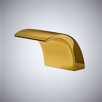Fontana Locri Gold Waterfall Deck-Mounted Bathroom Touchless Faucet