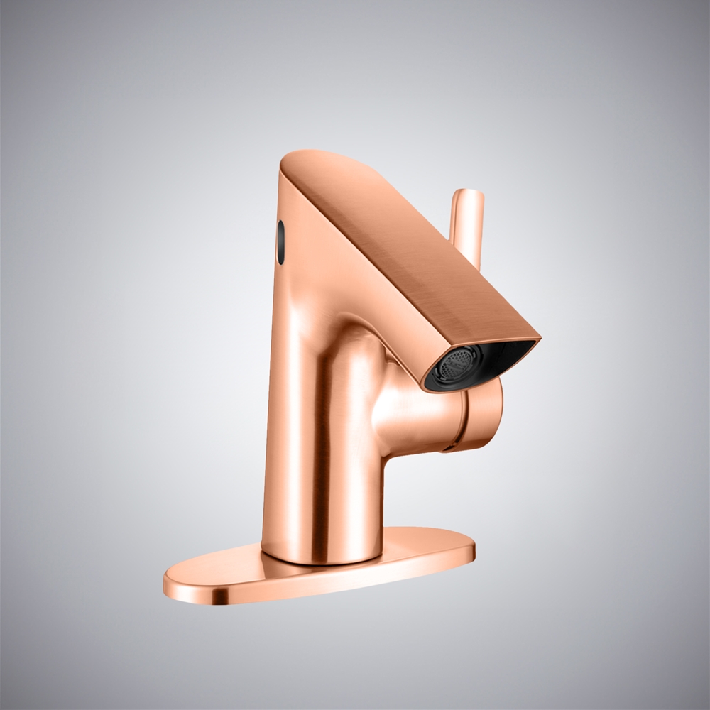 Fontana Alia Modern Rose Gold Automatic Bathroom Faucet