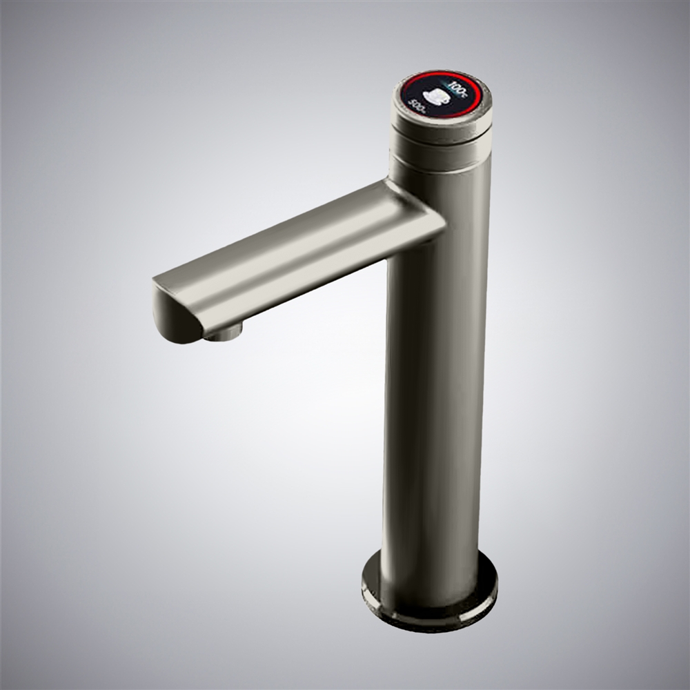 Fontana Feltre Gun Metal Gray Electric Boiling Touchscreen Control Kitchen Faucet