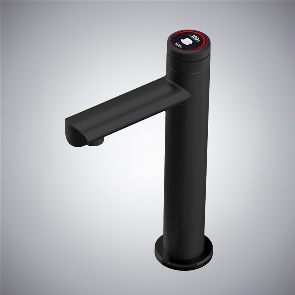 Fontana Feltre Matte Black Electric Boiling Touchscreen Control Kitchen Faucet