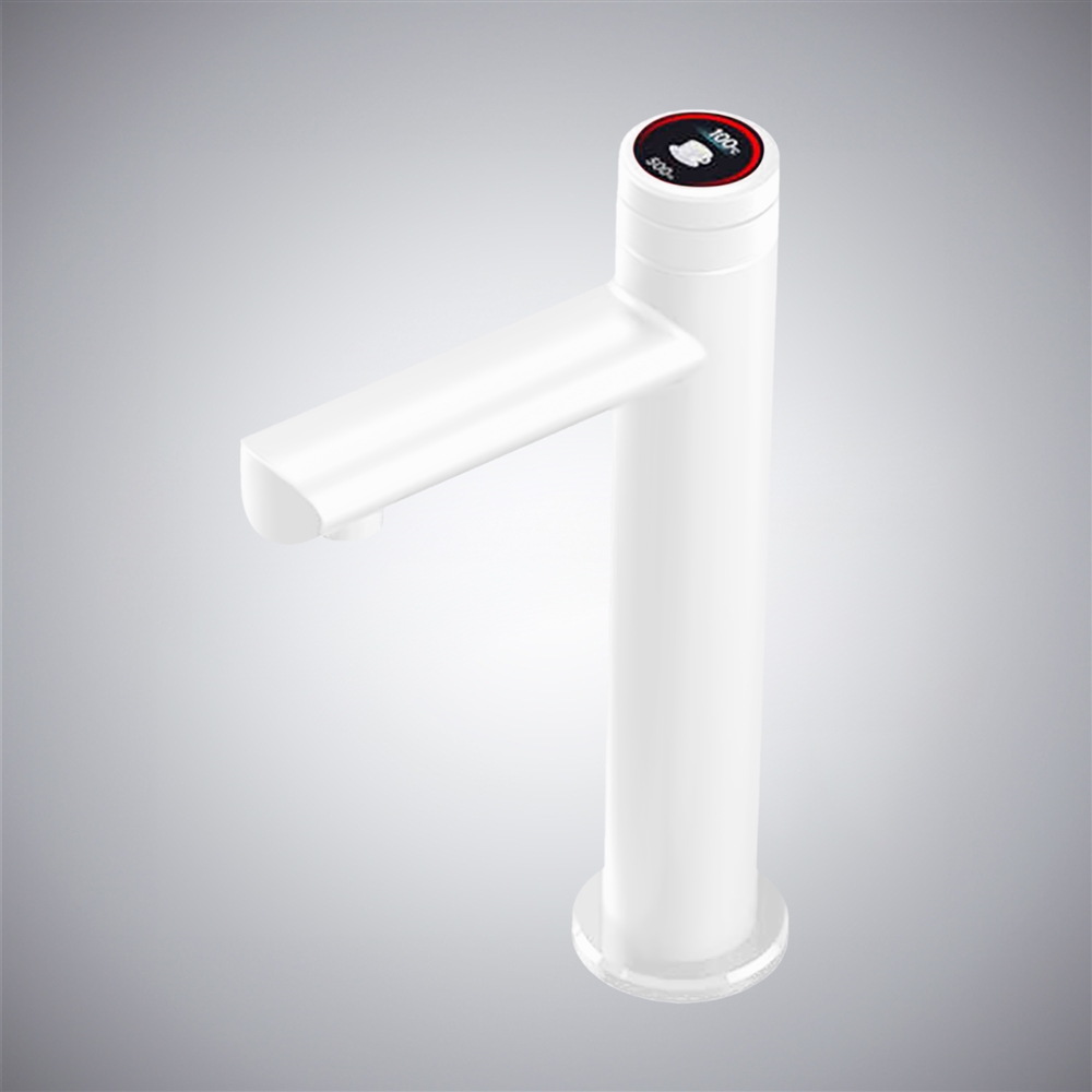 Fontana Feltre Matte White Electric Boiling Touchscreen Control Kitchen Faucet