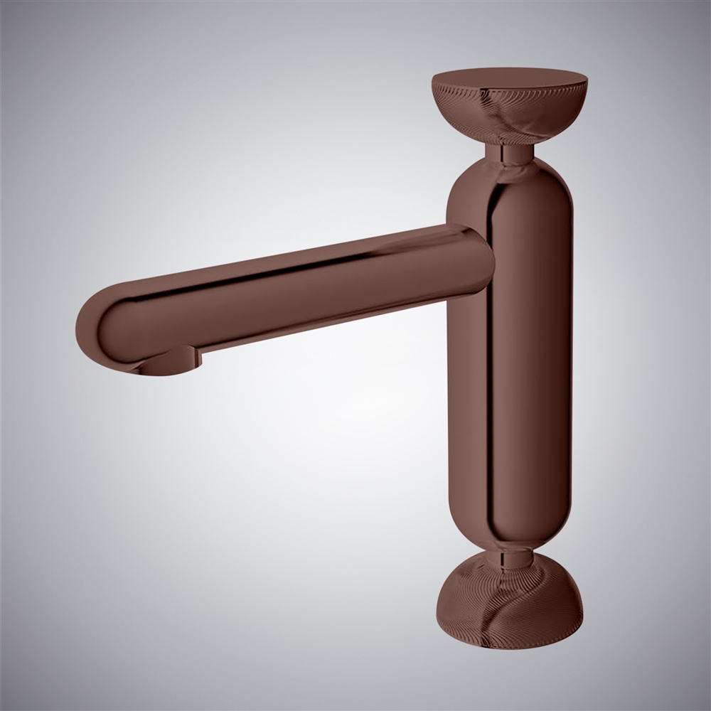 Fontana Luxury Oil Rubbed Bronze Hot & Cold Knurled Bathroom Mixer Faucet