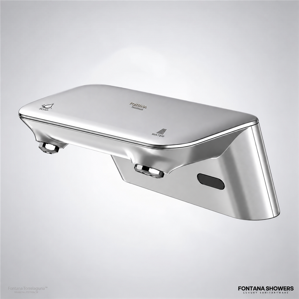 Fontana Sleek Chrome Foam Soap Dispenser – Automatic Sensor Faucet