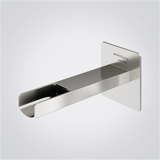 Fontana Chivasso Brushed Nickel Wall-Mounted Touchless Faucet Waterfall Design