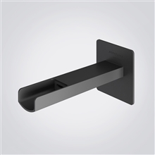 Fontana Chivasso Matte Black Wall-Mounted Touchless Faucet Waterfall Design