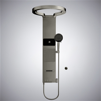 Fontana Oderzo Dark Grey Motion Sensor Thermostatic 4 Function Digital Shower Panel
