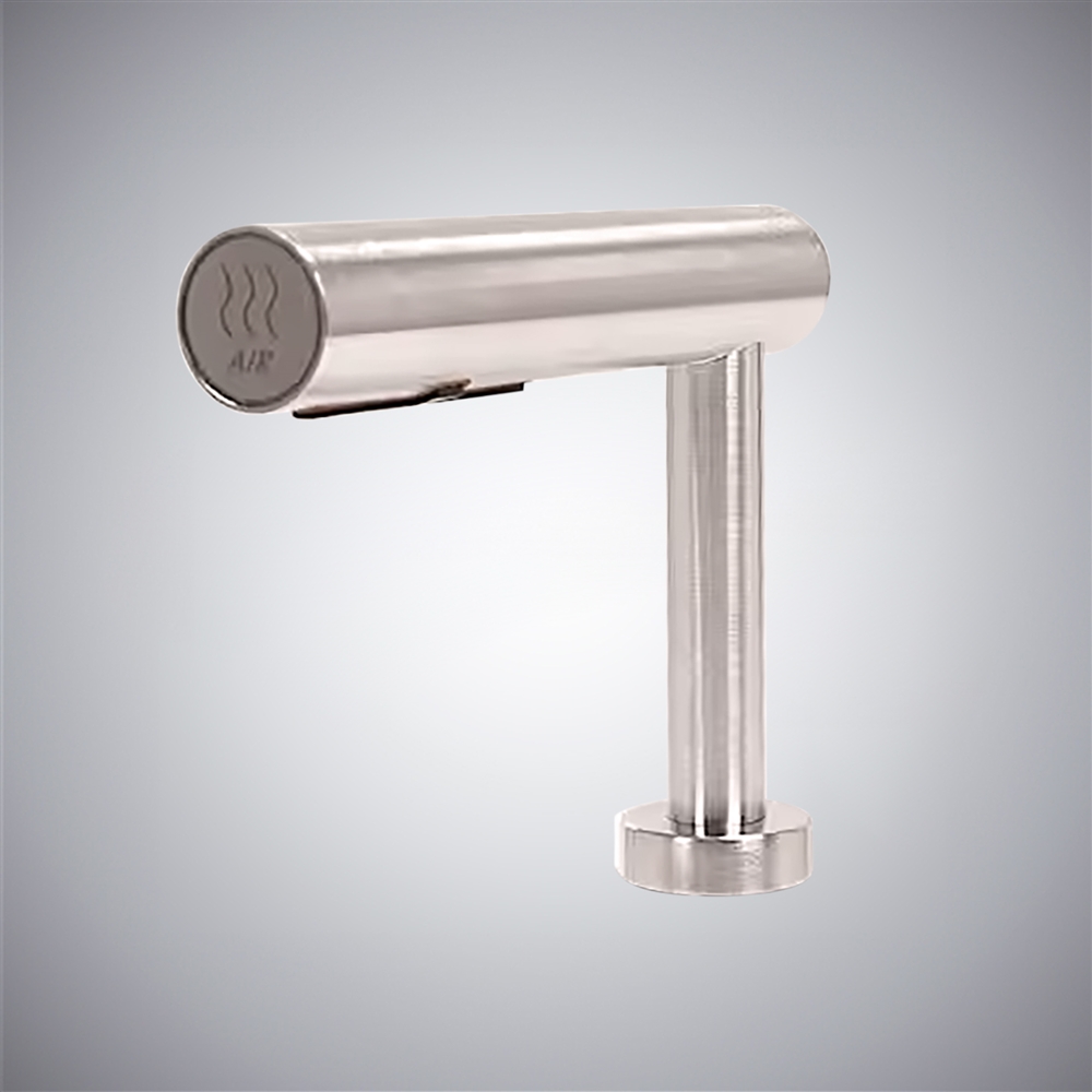 Fontana Orcera Satin Nickel Multifunctional Touchless Faucet – Automatic Soap Dispenser, Water Tap & Hand Dryer
