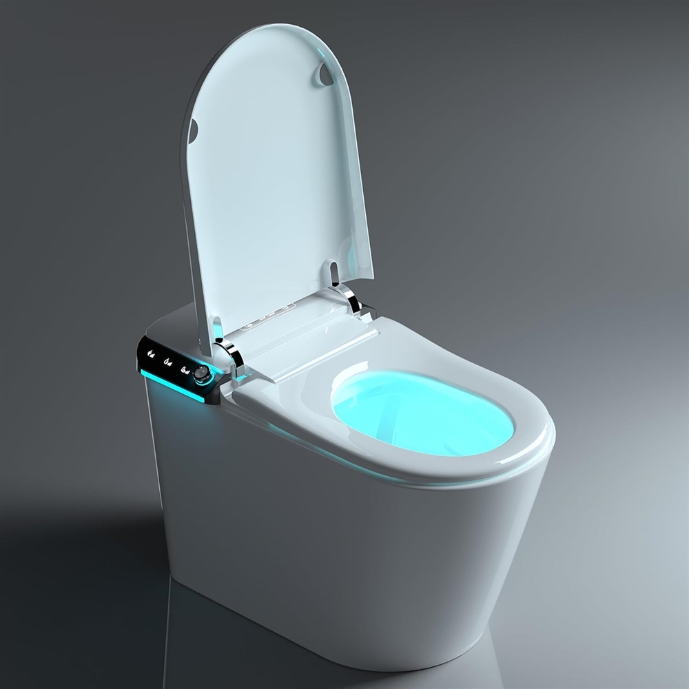 Fontana Rosarno White Tankless Electric Touchless Smart Toilet