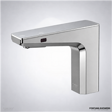 Fontana Nerva Chrome Touchless Sensor Faucet With Automatic Hand Dryer