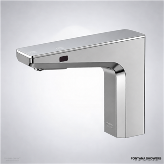 Fontana Nerva Chrome Touchless Sensor Faucet With Automatic Hand Dryer