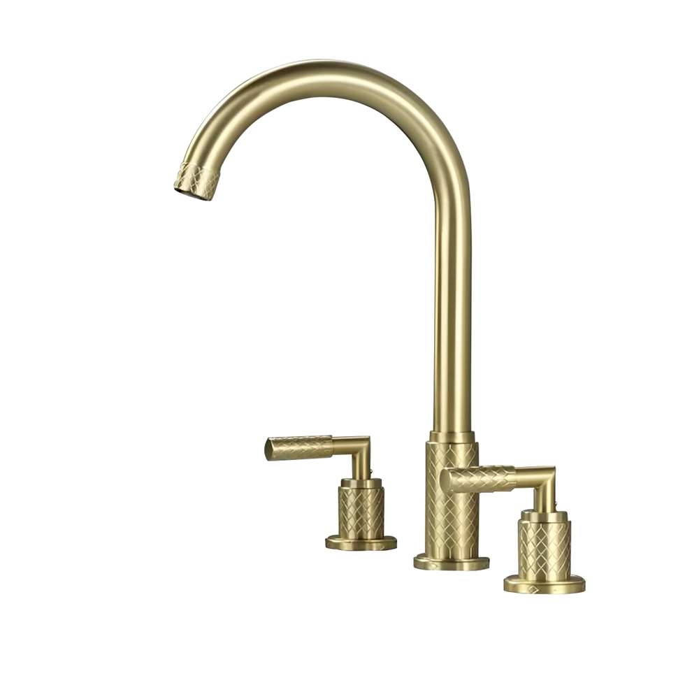 Fontana Paris Brushed Gold Dual Handle Bathroom Faucet