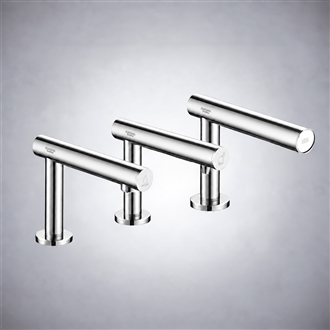 Fontana Varzo Chrome 3-in 1 Touchless Faucet â€“ Automatic Soap Dispenser, Water Tap & Hand Dryer