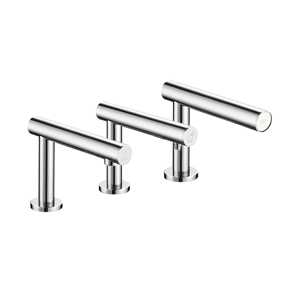 Fontana Varzo chrome 3-in-1 touchless faucet system for healthcare and high-traffic commercial restroom applications