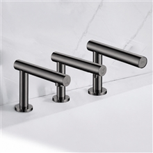 Fontana Varzo Gun Metal Gray 3-in 1 Touchless Faucet â€“ Automatic Soap Dispenser, Water Tap & Hand Dryer