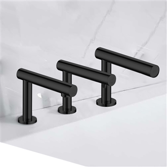 Fontana Varzo Matte Black 3-in 1 Touchless Faucet Automatic Soap Dispenser, Water Tap & Hand Dryer