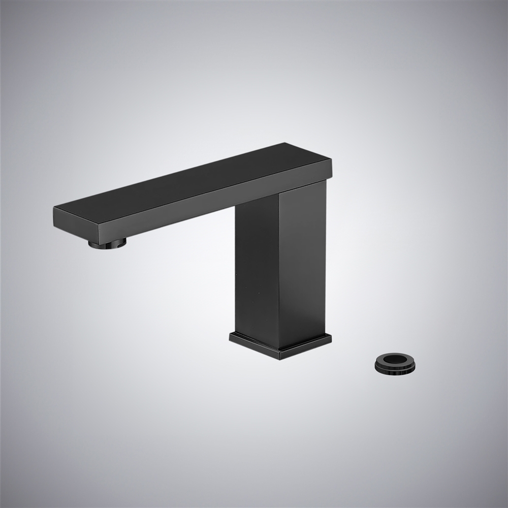 Fontana Ururi Matte Black Touchless Bathroom Sink Faucet