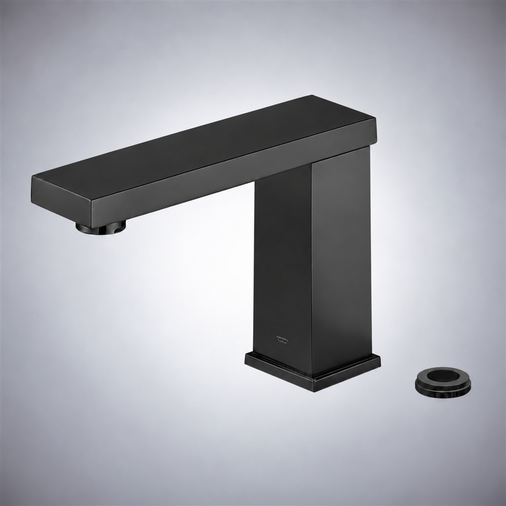 Fontana Ururi Matte Black Touchless Bathroom Sink Faucet