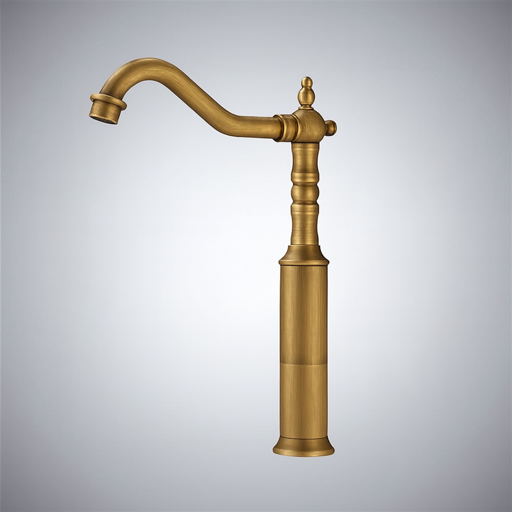 Fontana Acqui Terme Antque Brass Deck Mounted Sensor Faucet