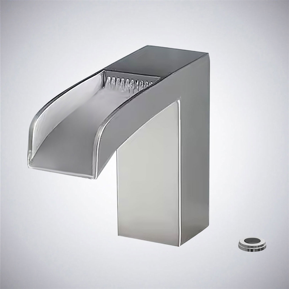Fontana Cesano Maderno Brush Touchless Deck-Mounted Waterfall Faucet