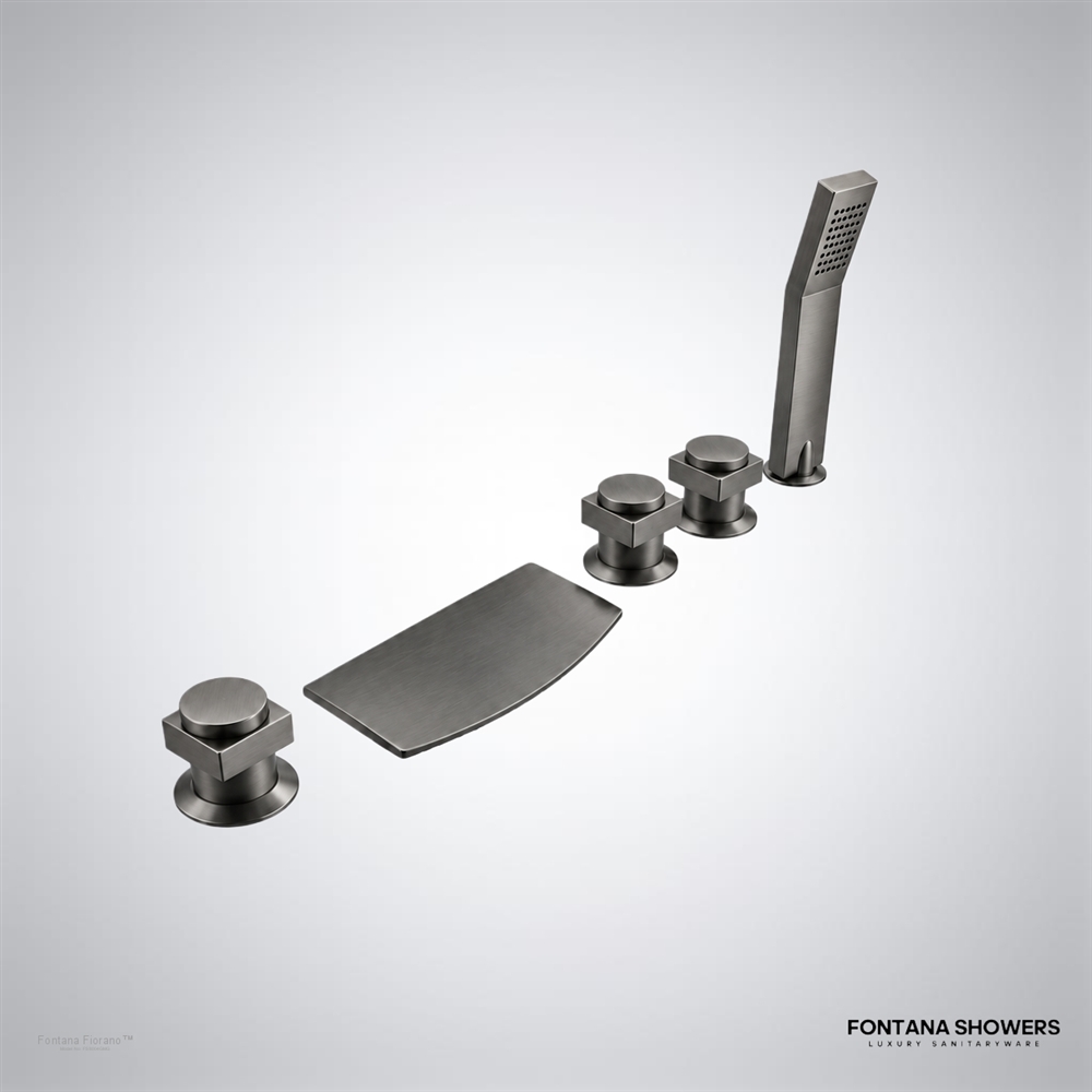 Gunmetal gray tub faucet