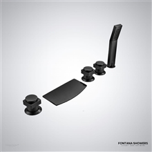 Matte black tub faucet