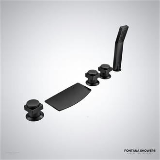Matte black tub faucet