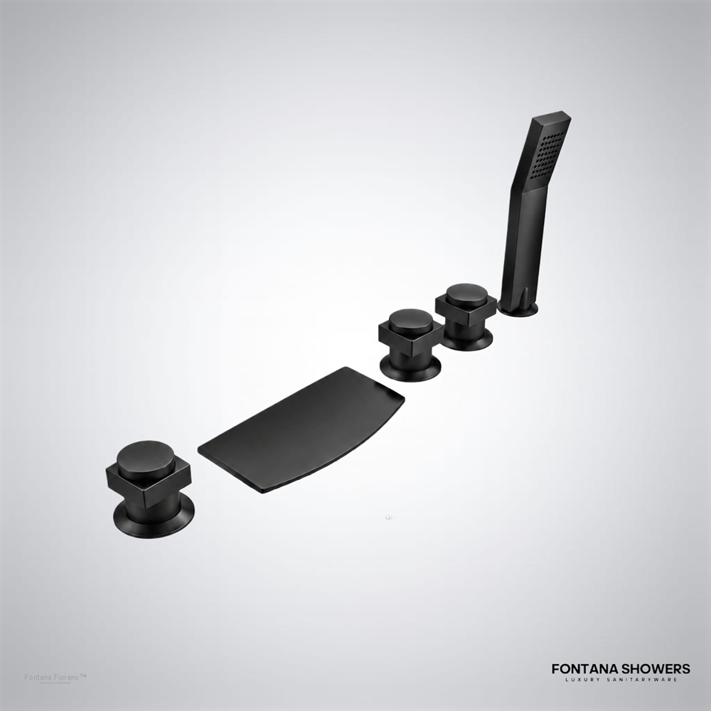 Matte black tub faucet