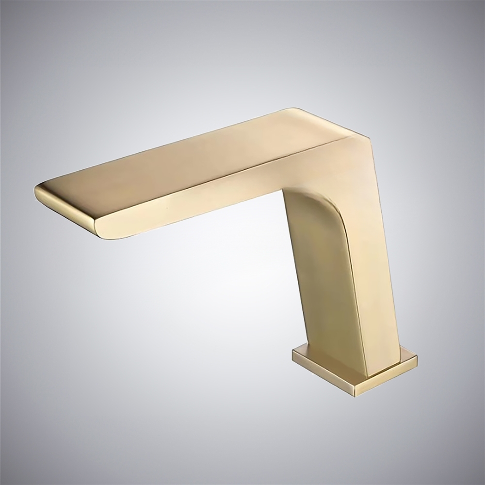 Fontana Gioiosa Brushed Gold Deck-Mounted Luxury Touchless Faucet