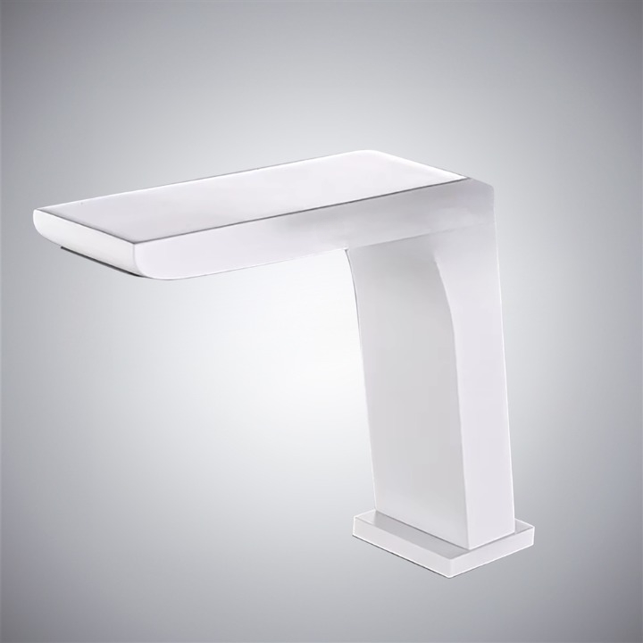Fontana Gioiosa White Deck-Mounted Luxury Touchless Faucet